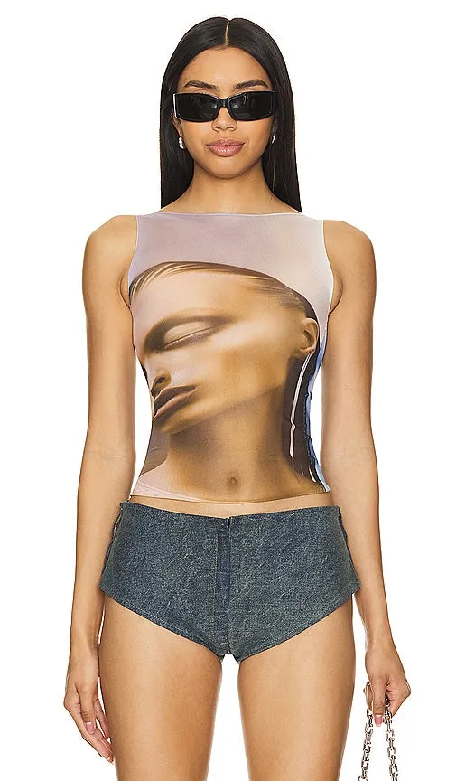 1XBLUE Ai Top in Tan