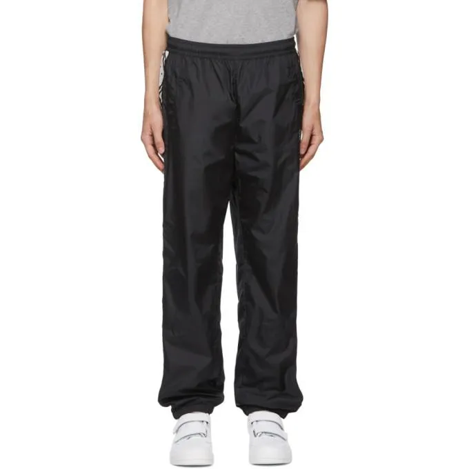 Acne Studios Black Face Motif Stripe Lounge Pants