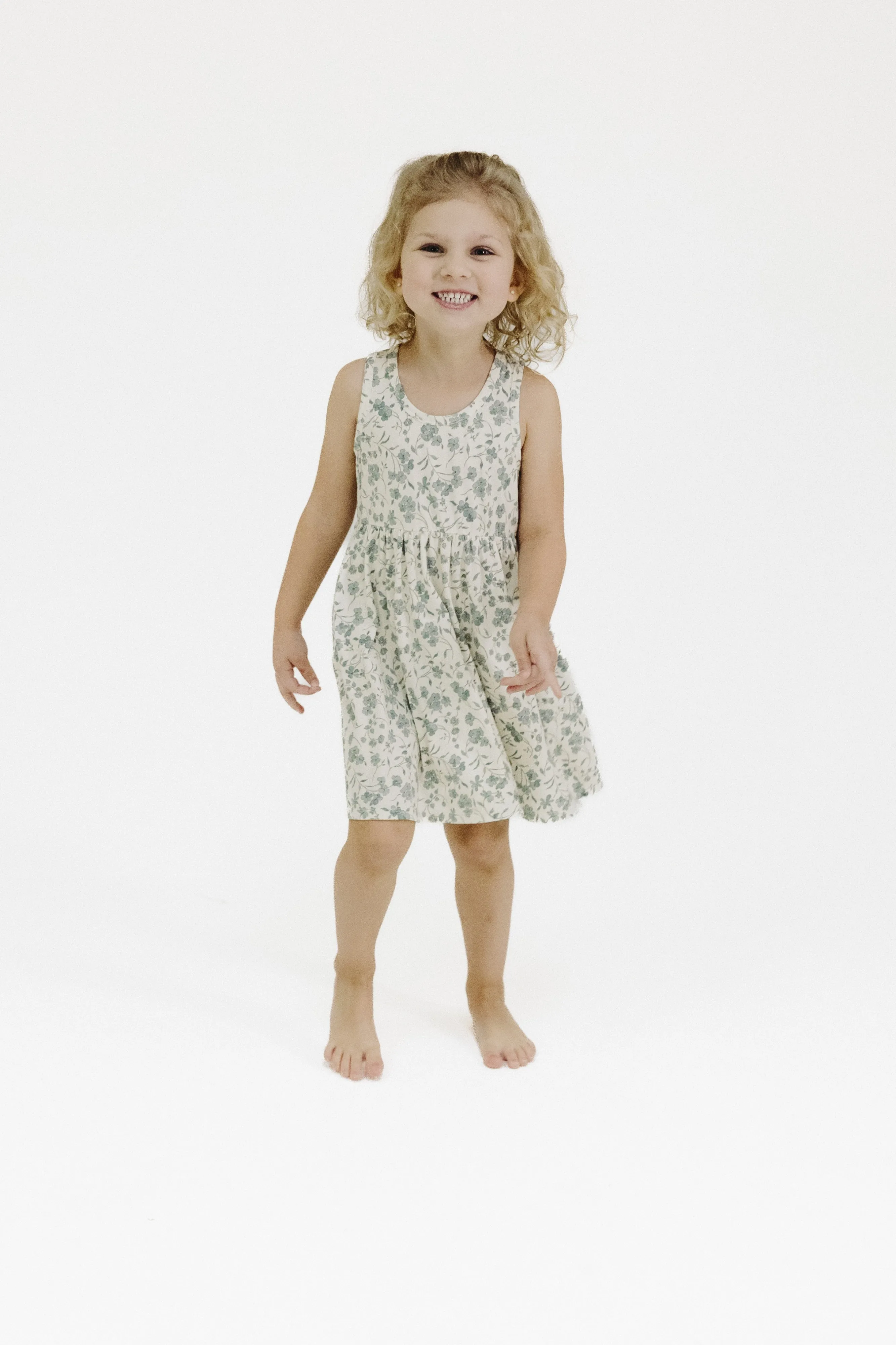 Baby's Breath Floral Tank Dress