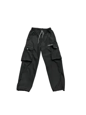 Black Bonded Shell Track pants