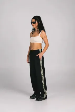BLACK GEO TRACK PANT