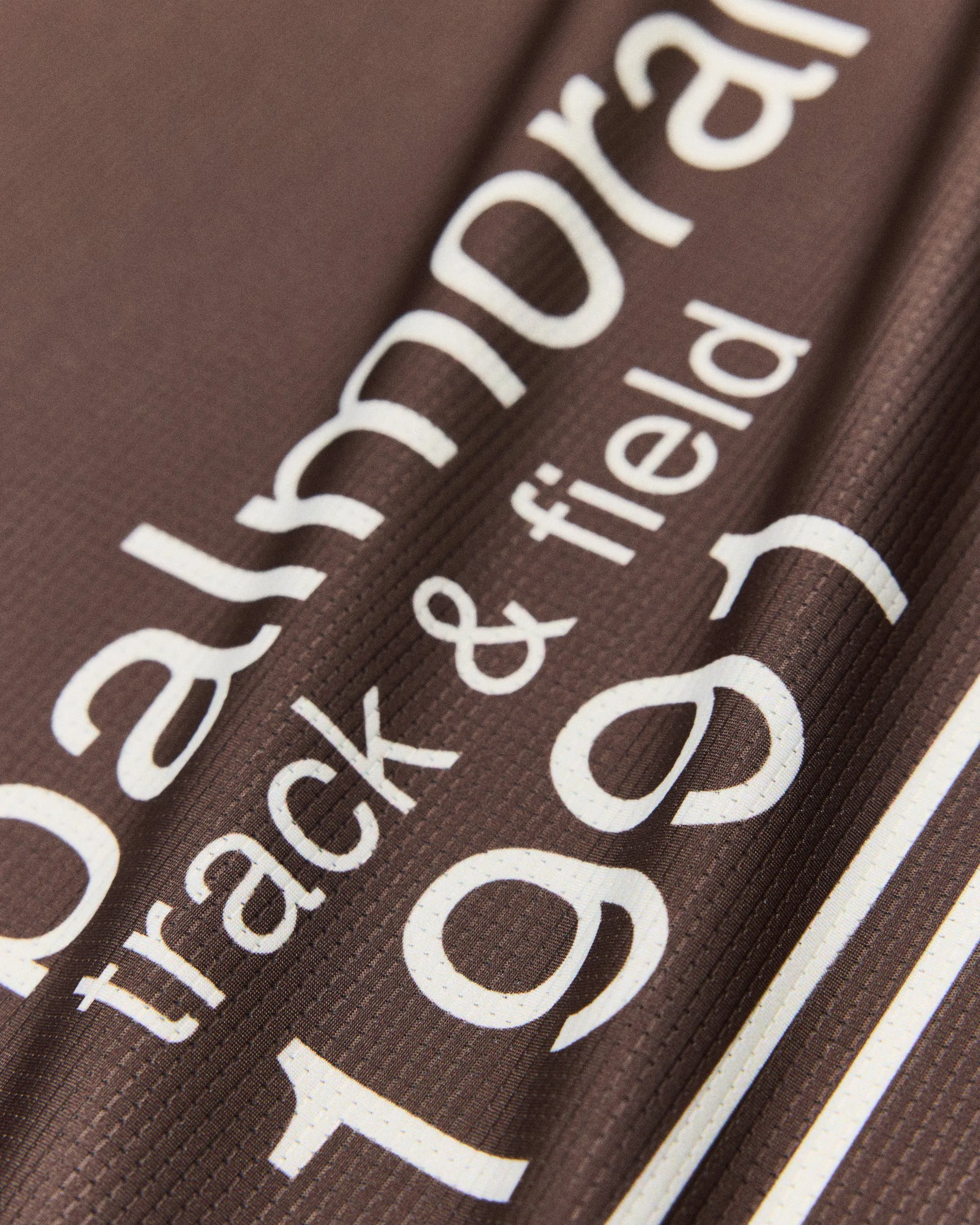 Campus Crop Tank Top - Brown / Cream