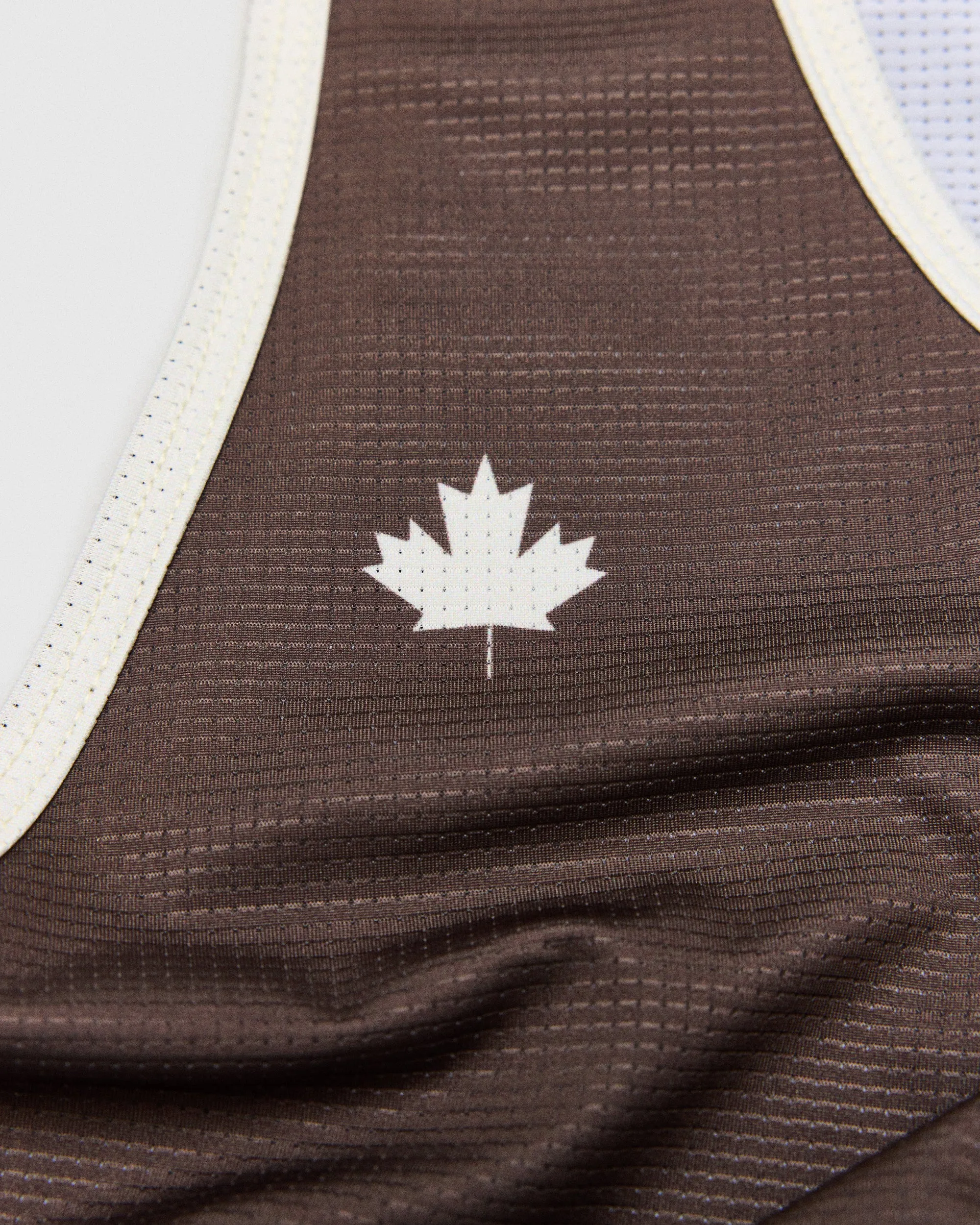 Campus Crop Tank Top - Brown / Cream