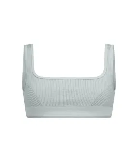 Classic Wool Bralet in Silver