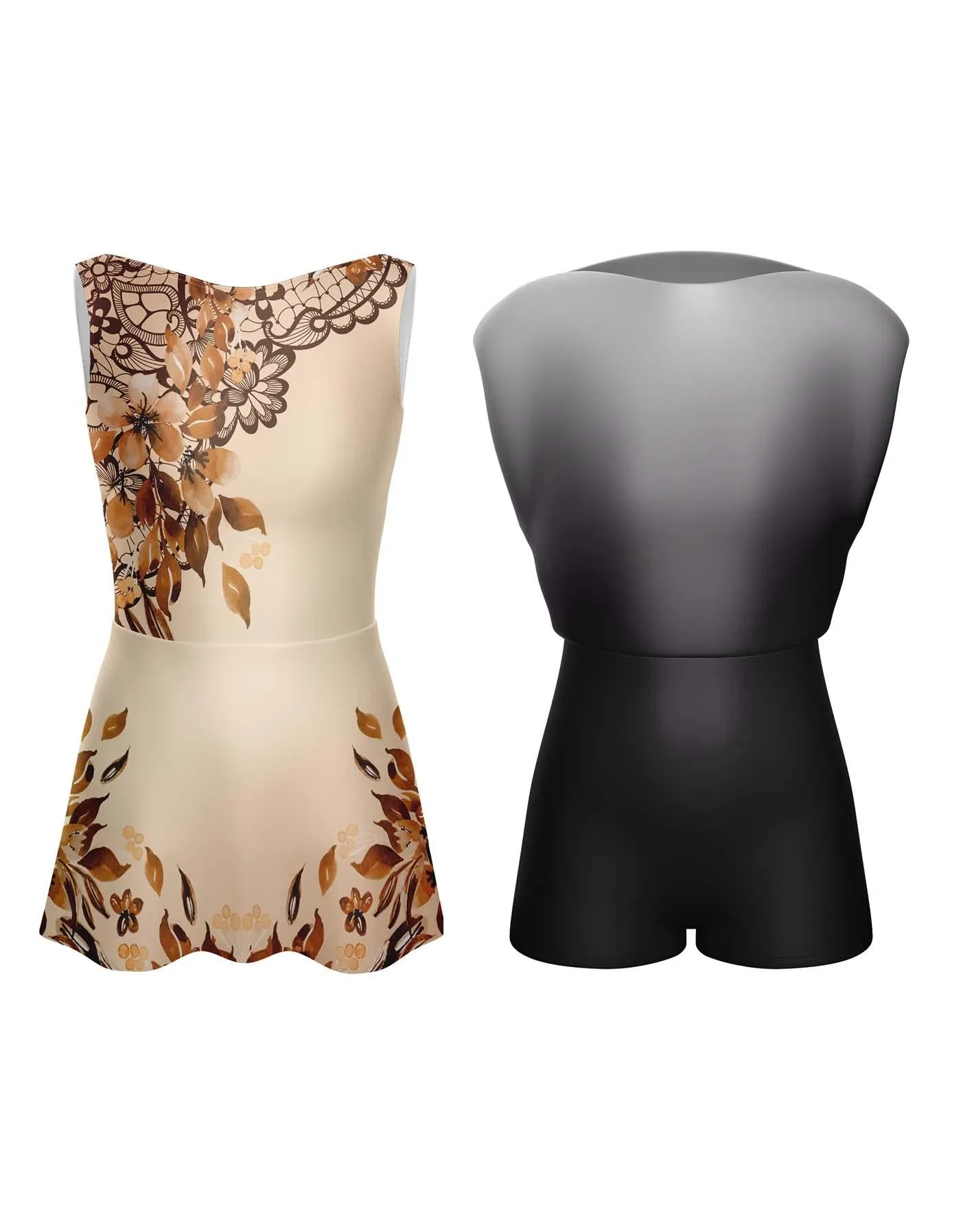 Falling Petals Convertible Tank Dress