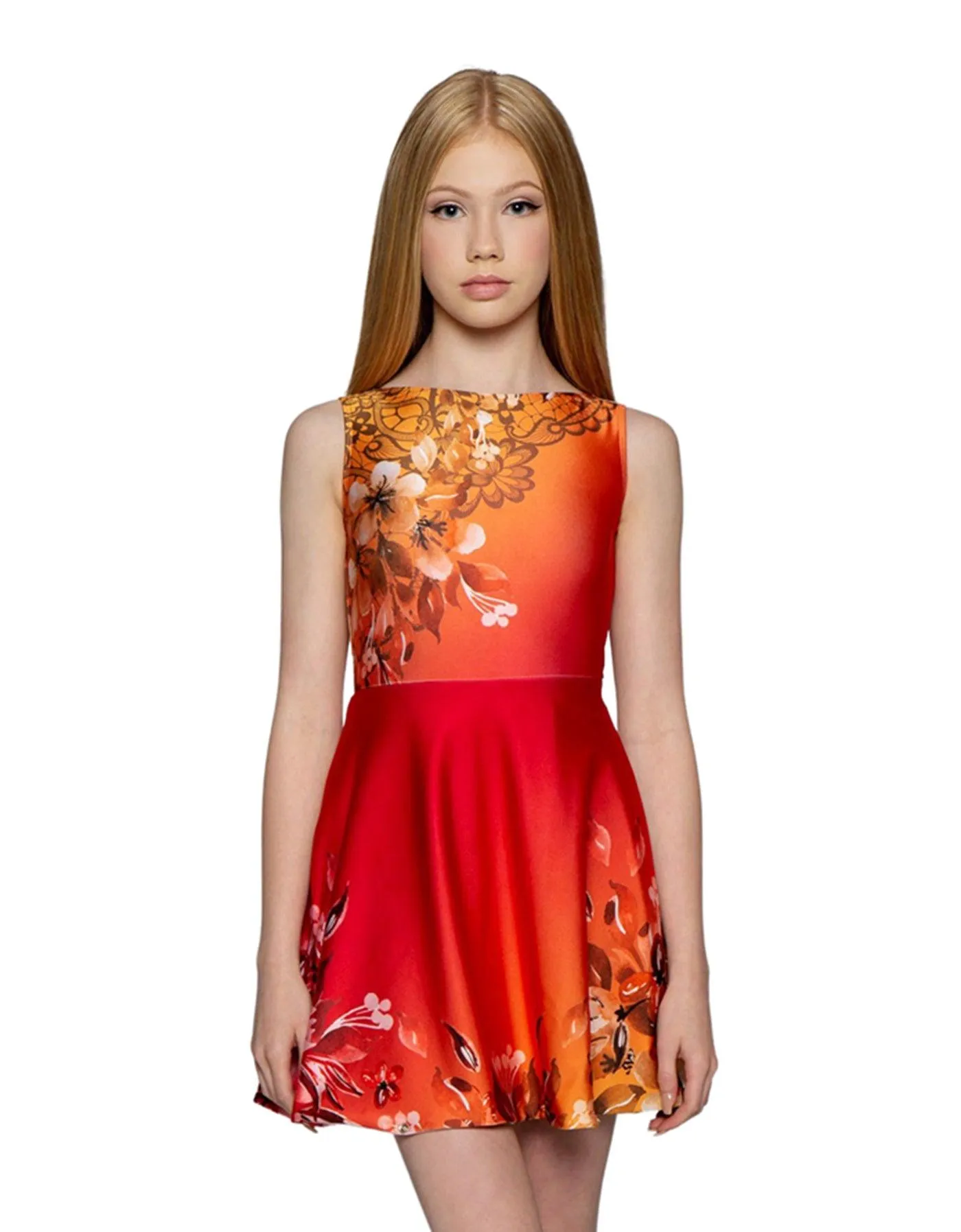 Falling Petals Convertible Tank Dress