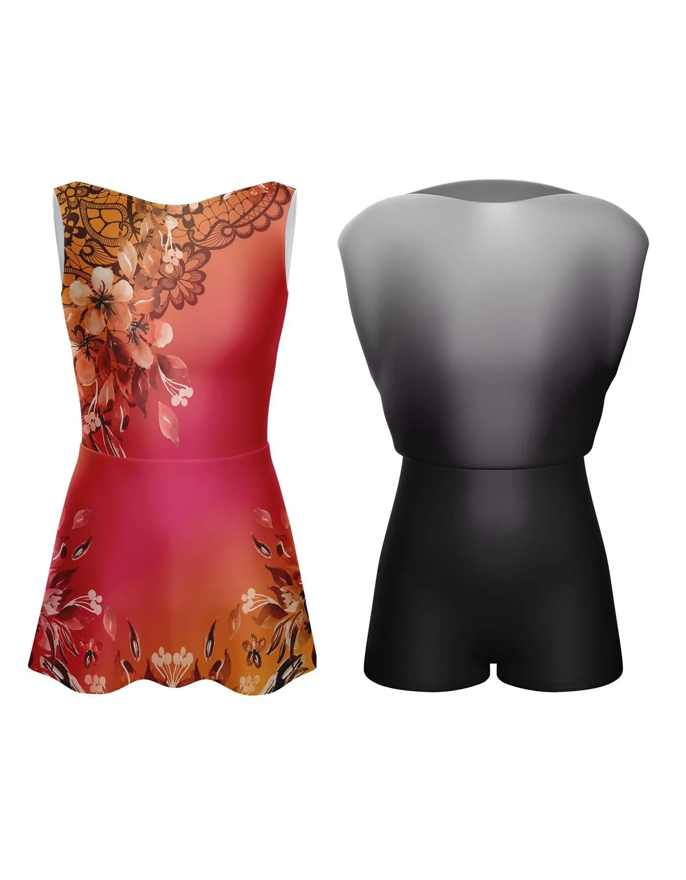 Falling Petals Convertible Tank Dress