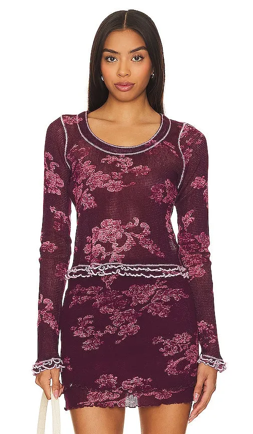 Free People Garner Tee in Purple