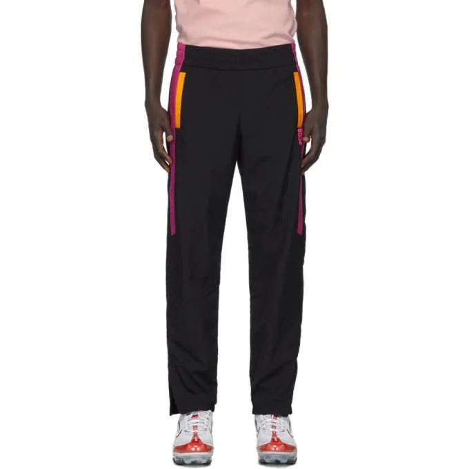 GCDS Black and Pink Nylon Track Pants