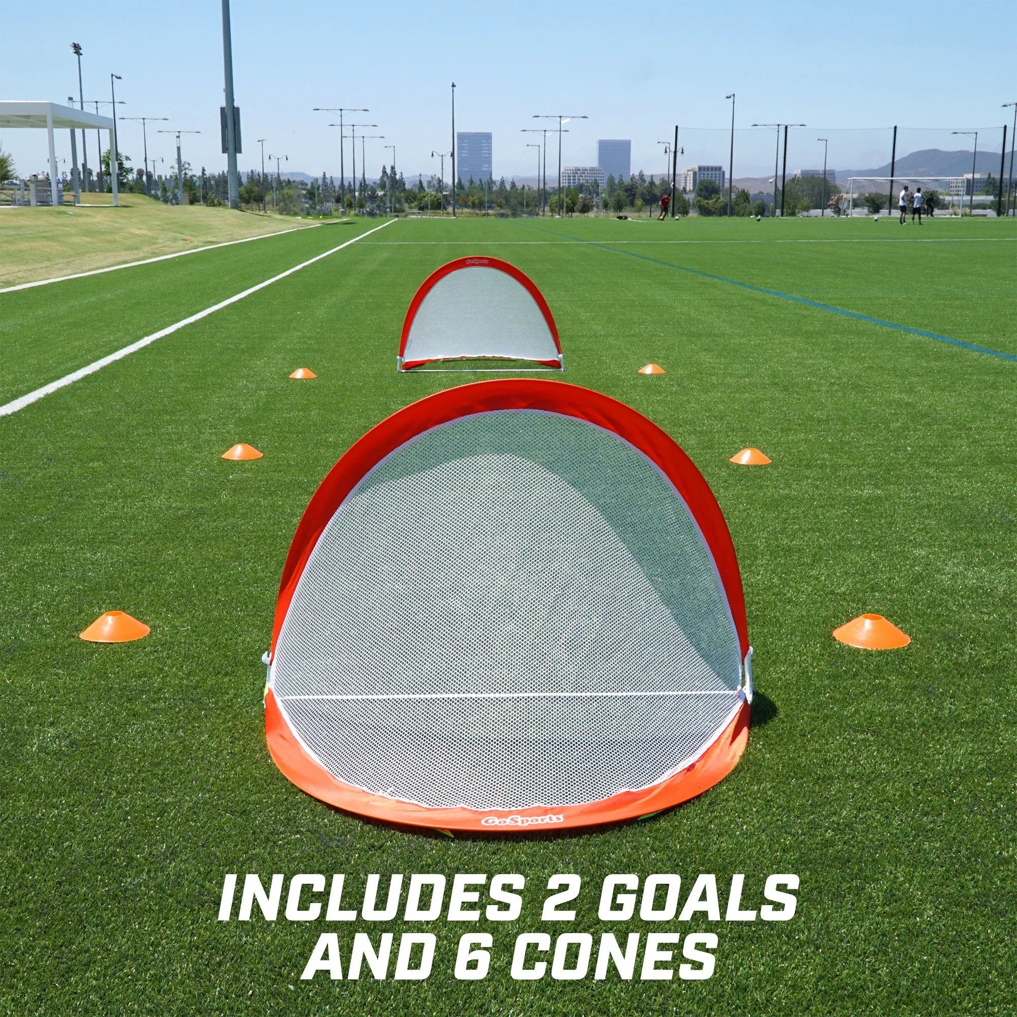 GoSports 6 ft Portable Pop-Up Soccer Goals Backyard