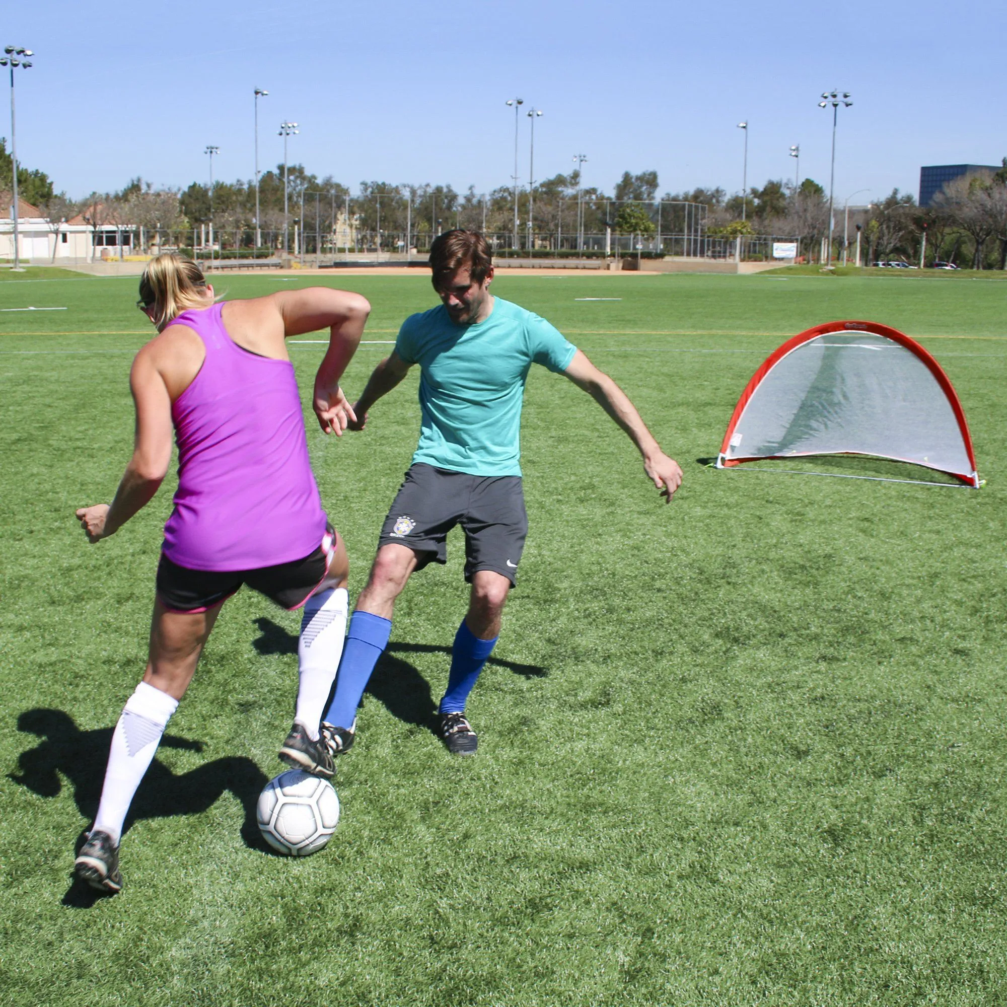 GoSports 6 ft Portable Pop-Up Soccer Goals Backyard