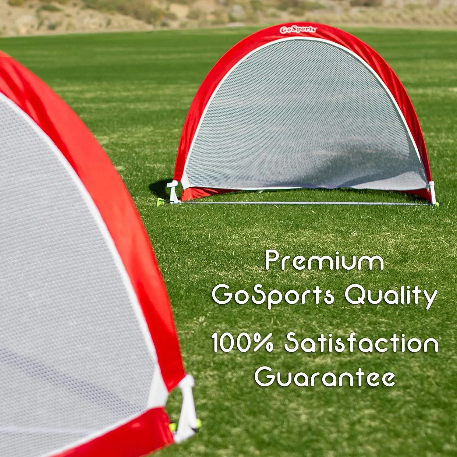 GoSports 6 ft Portable Pop-Up Soccer Goals Backyard