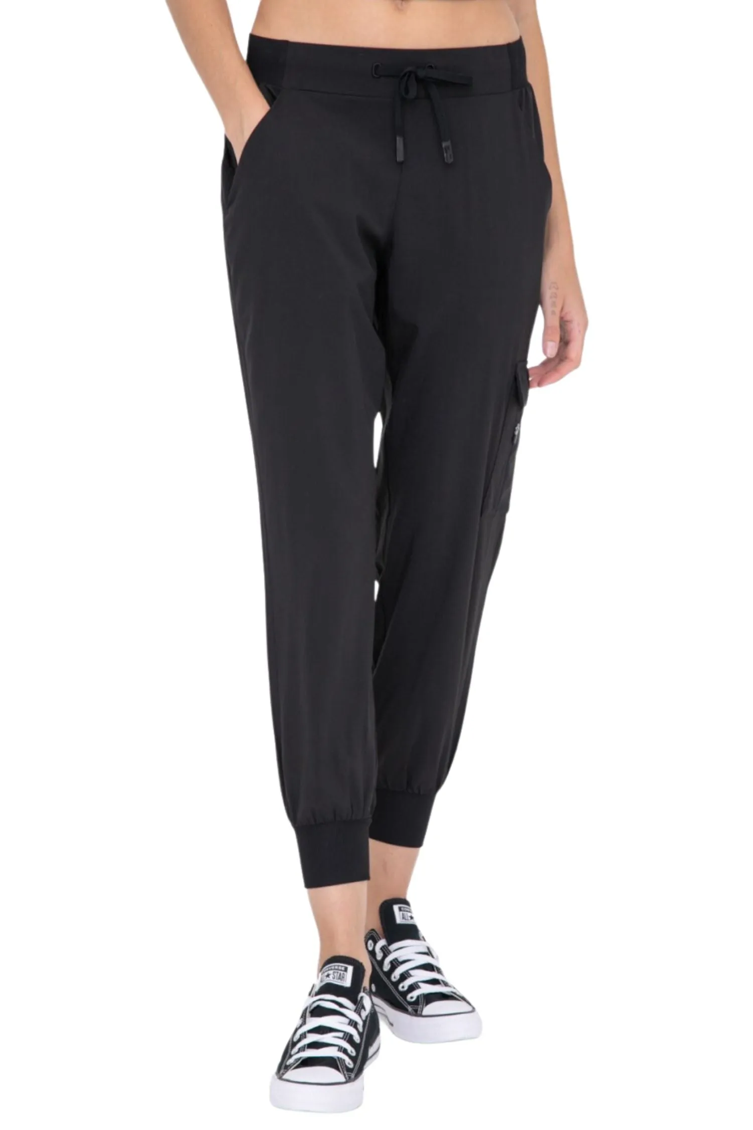 High-Waisted Capri Active Joggers with Pockets