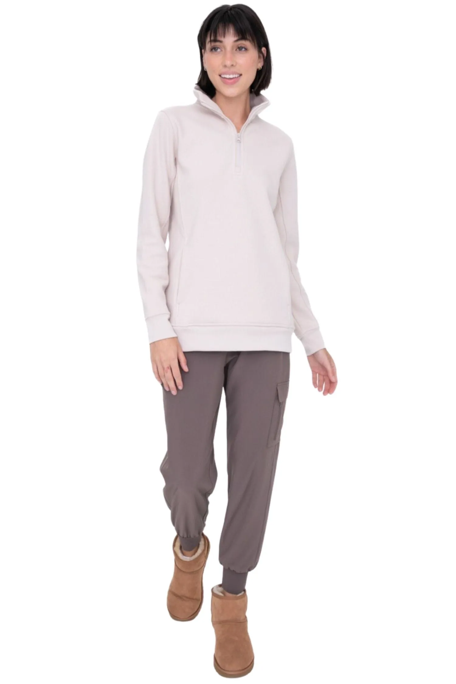 High-Waisted Capri Active Joggers with Pockets