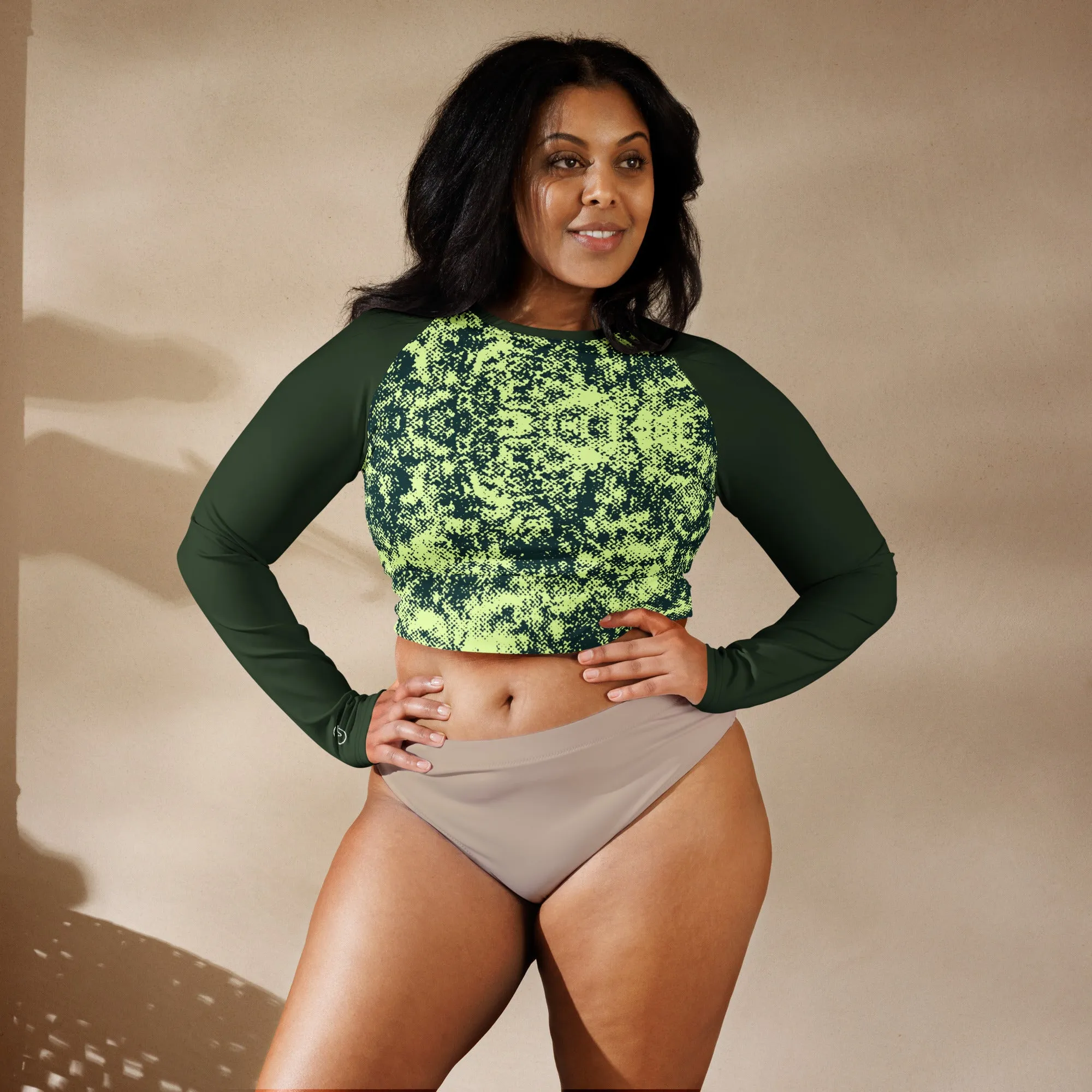 Humble Sportswear™ Ivy Green Compression Crop Top