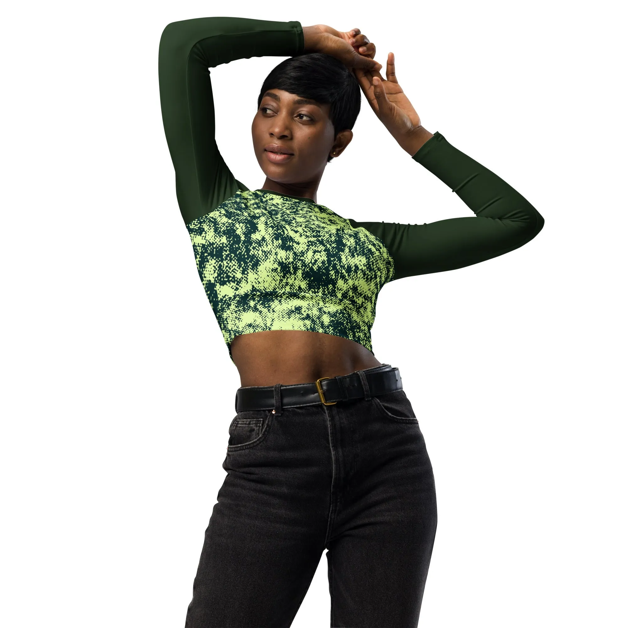 Humble Sportswear™ Ivy Green Compression Crop Top