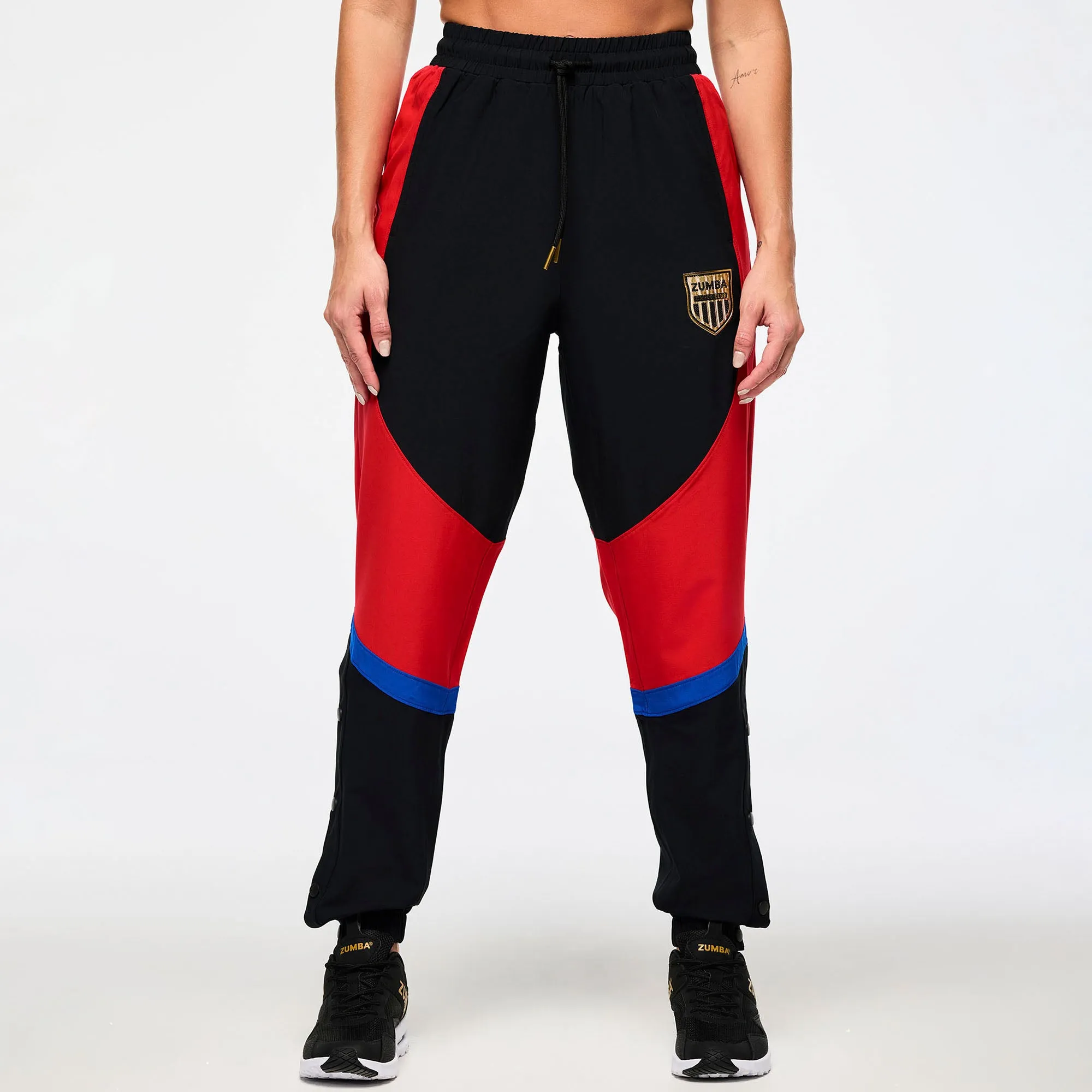 Men's Woven Track Pants With Inserts And Side Snaps