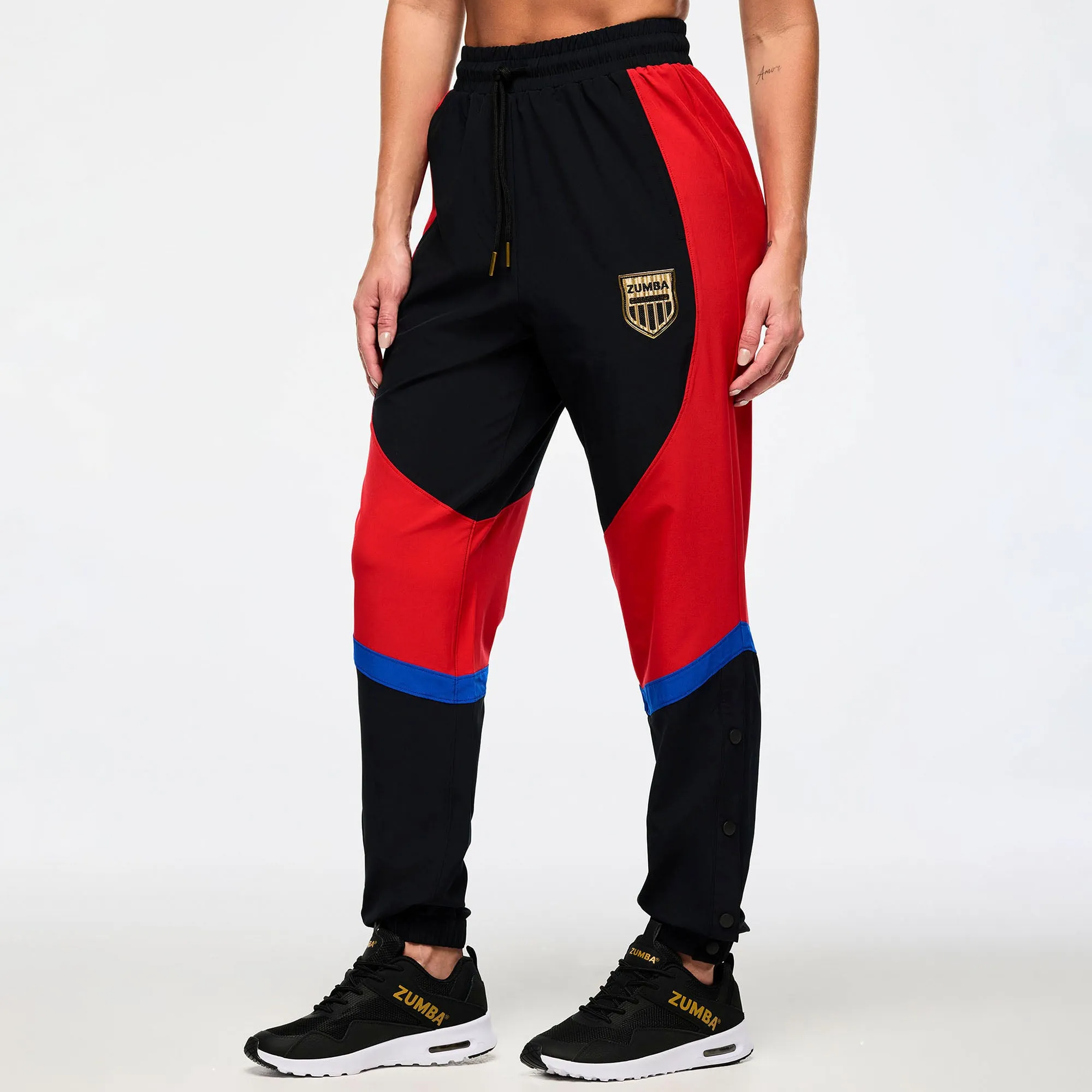 Men's Woven Track Pants With Inserts And Side Snaps
