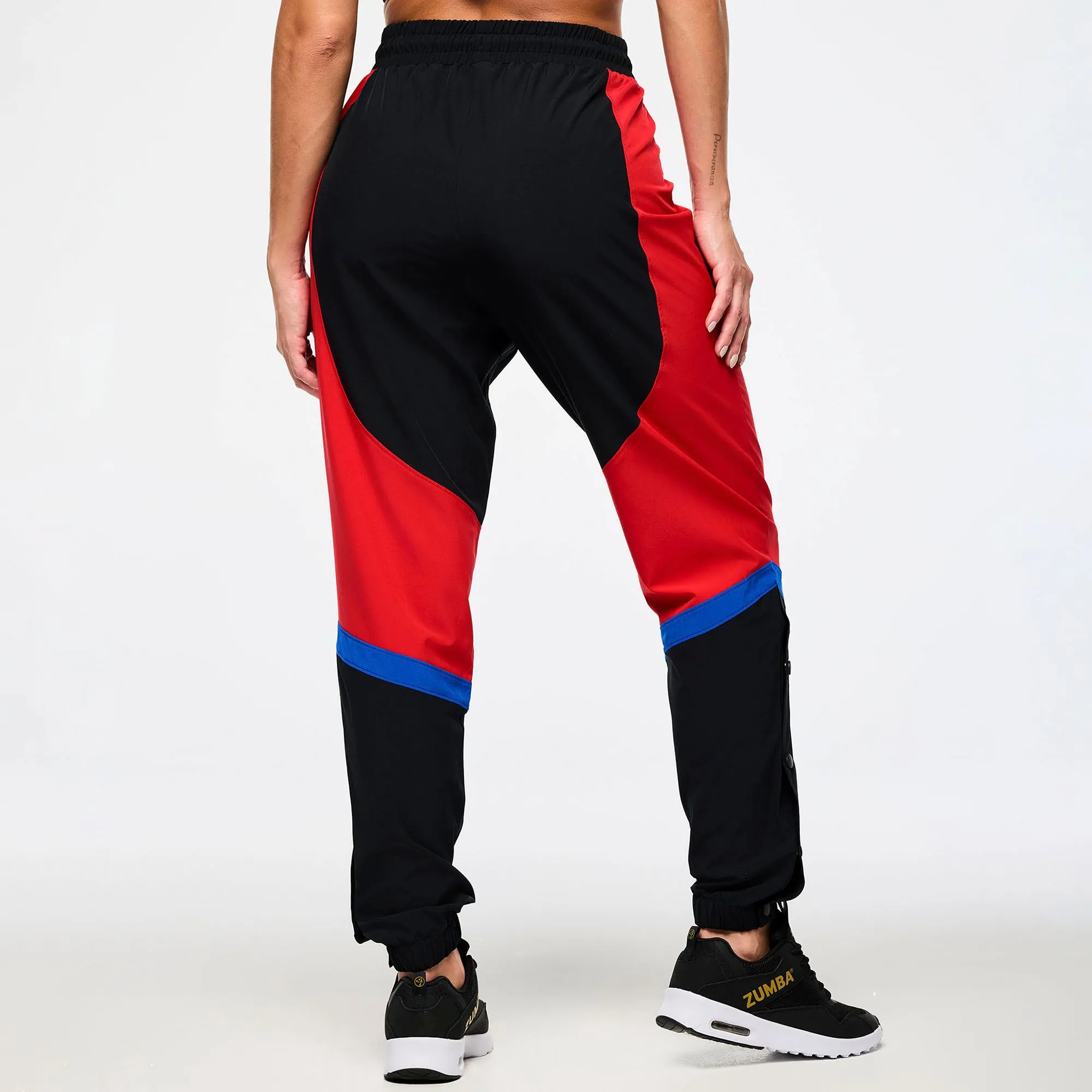 Men's Woven Track Pants With Inserts And Side Snaps
