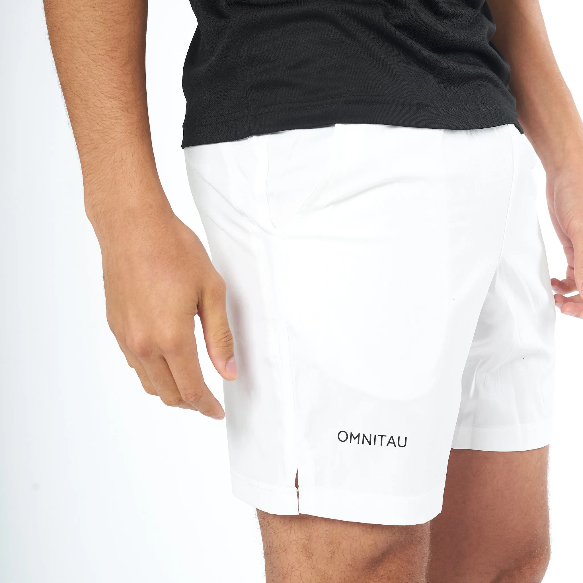 Omnitau Men's Team Sports Breathable Training Shorts - White