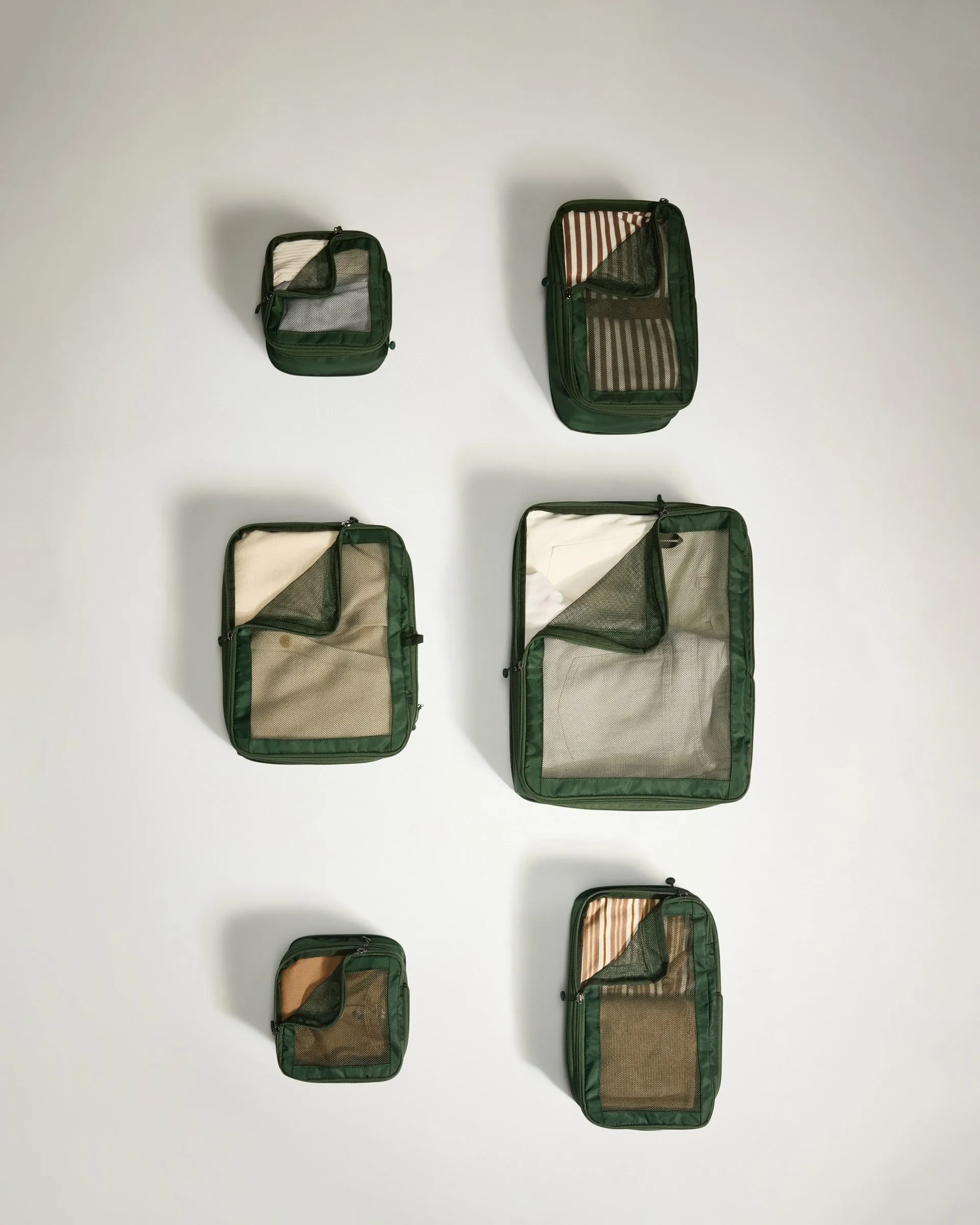Packing Cubes in Green - Set of 6