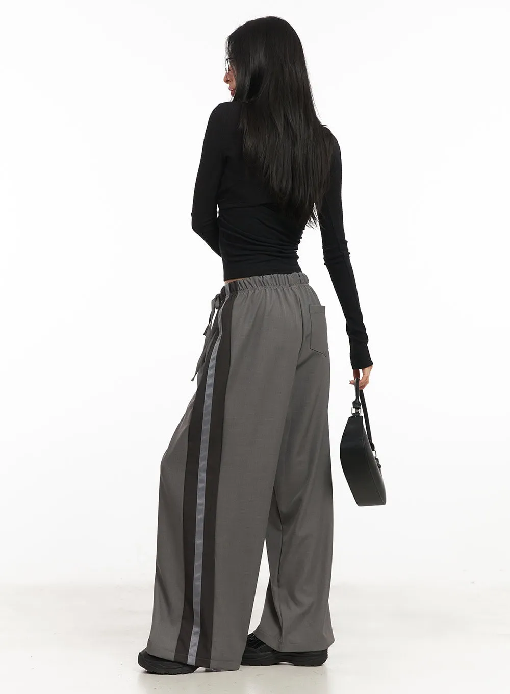 Ribbon Wide-Fit Track Pants CM503