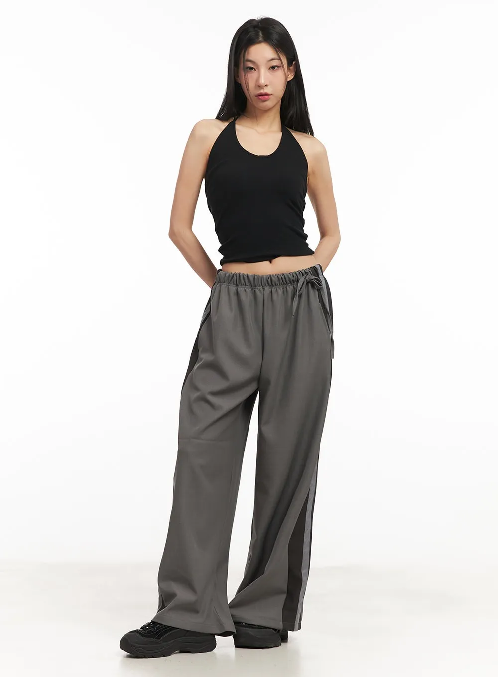 Ribbon Wide-Fit Track Pants CM503