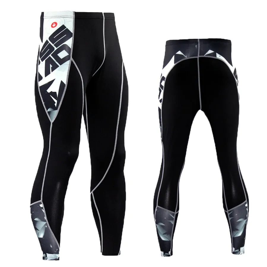 Sportswear Rash Guard Sport Shirt Men Compression Pants Gym Running Shirt Men Fitness Leggings Clothes Tight Suit