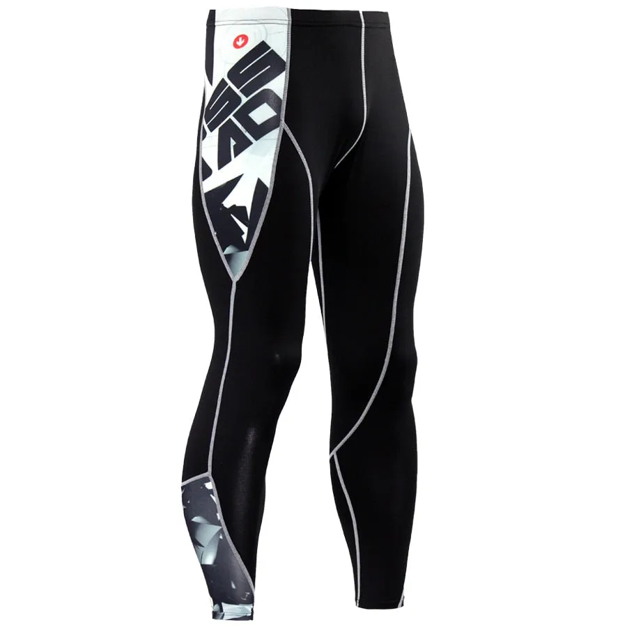 Sportswear Rash Guard Sport Shirt Men Compression Pants Gym Running Shirt Men Fitness Leggings Clothes Tight Suit