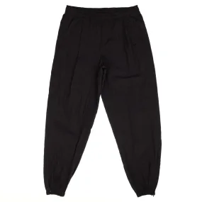 VINTAGE NIKE CLASSIC SWOOSH BLACK NYLON TRACK PANTS 1990S SIZE LARGE