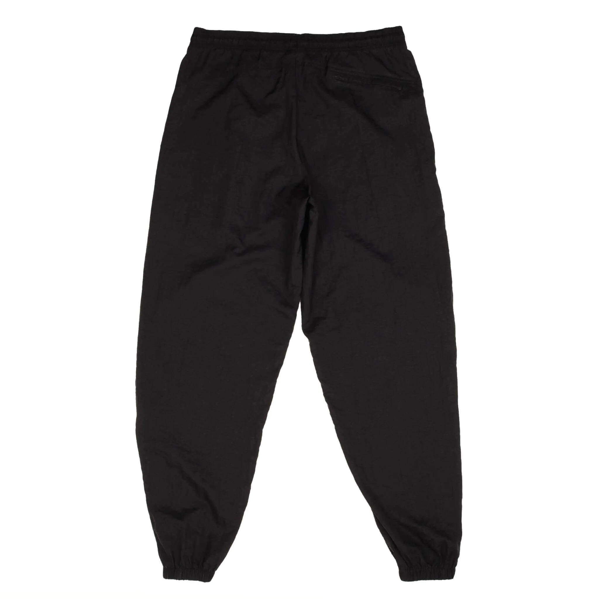 VINTAGE NIKE CLASSIC SWOOSH BLACK NYLON TRACK PANTS 1990S SIZE LARGE