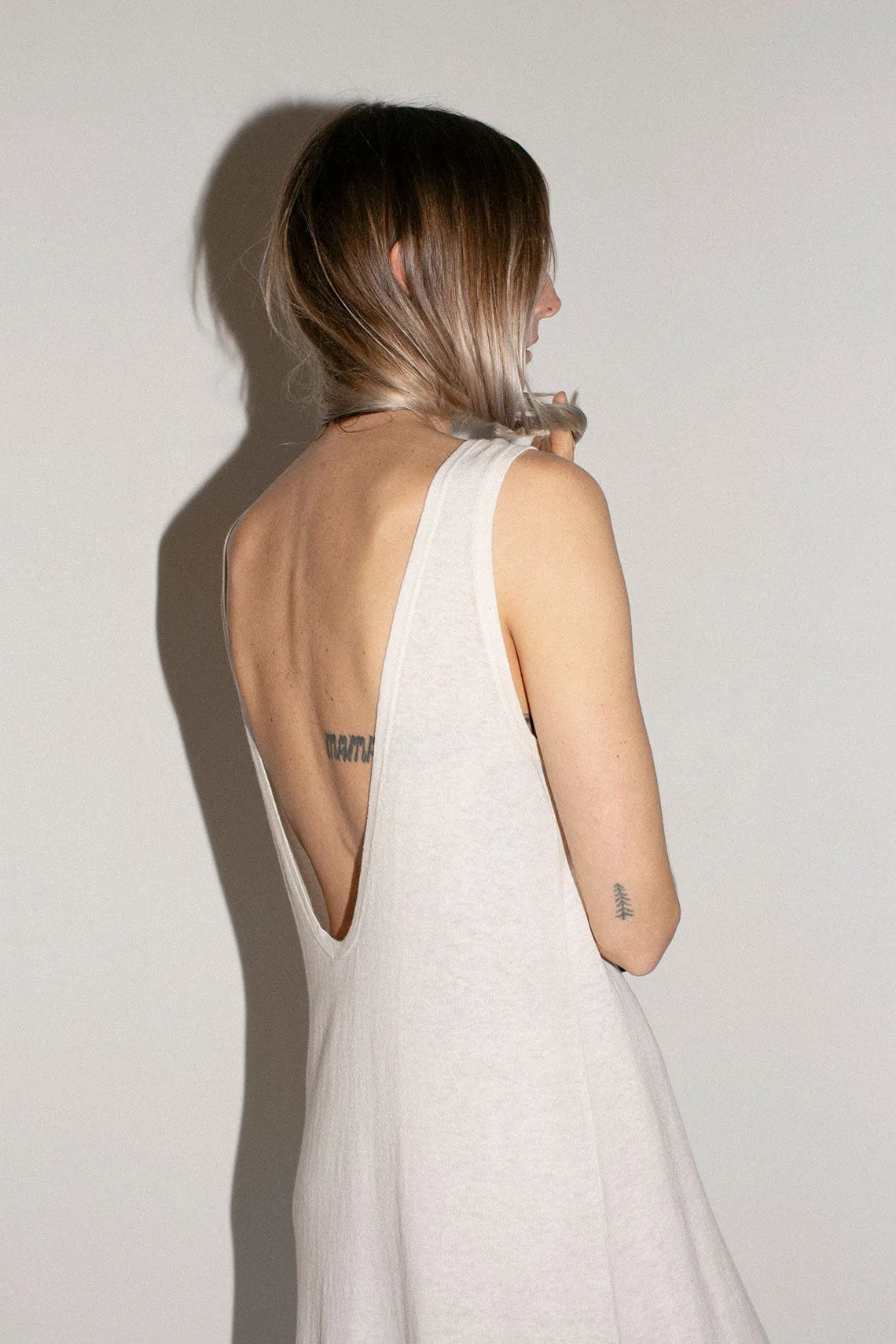 White U Tank Dress