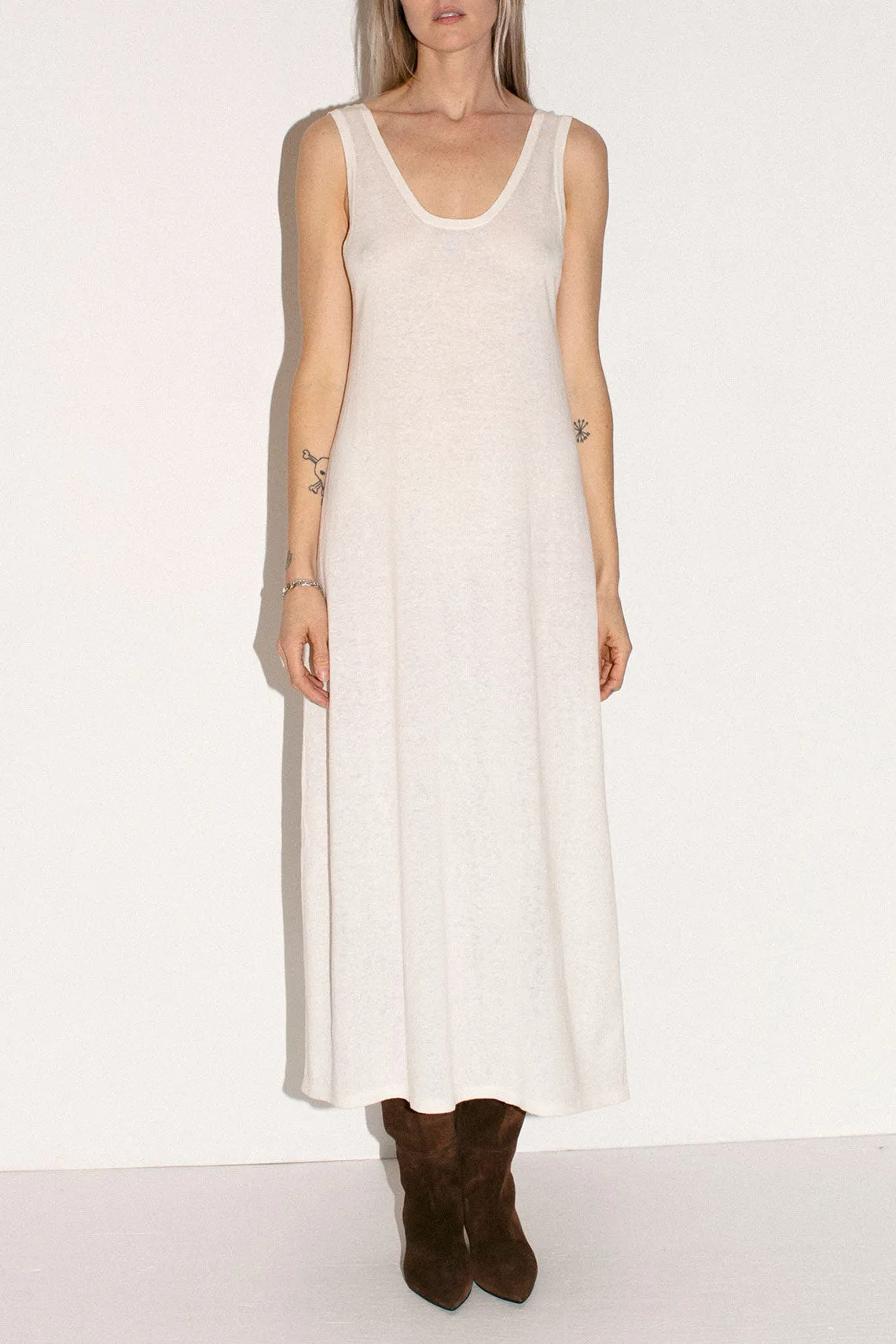 White U Tank Dress